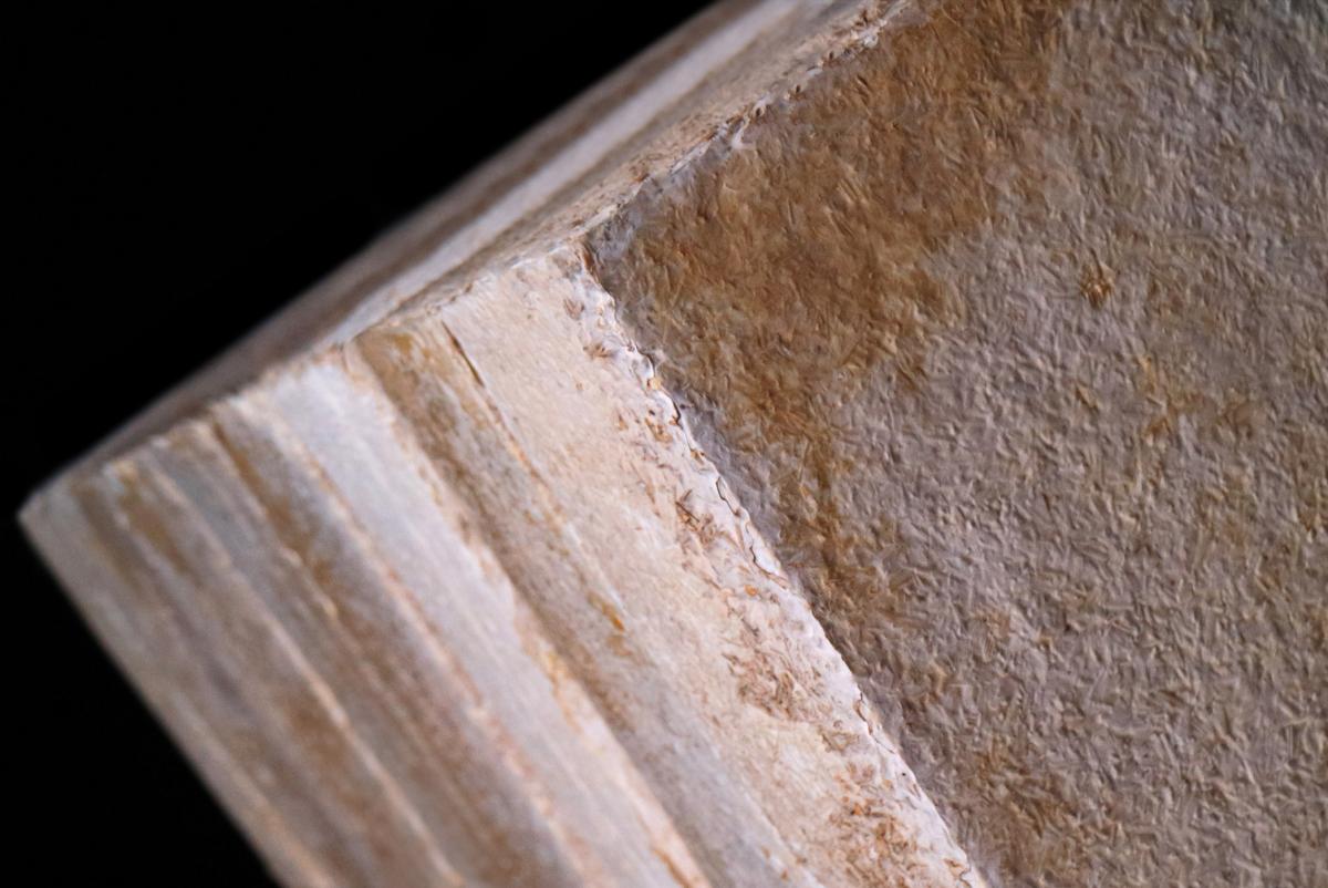 Mycelium insulation panels close up