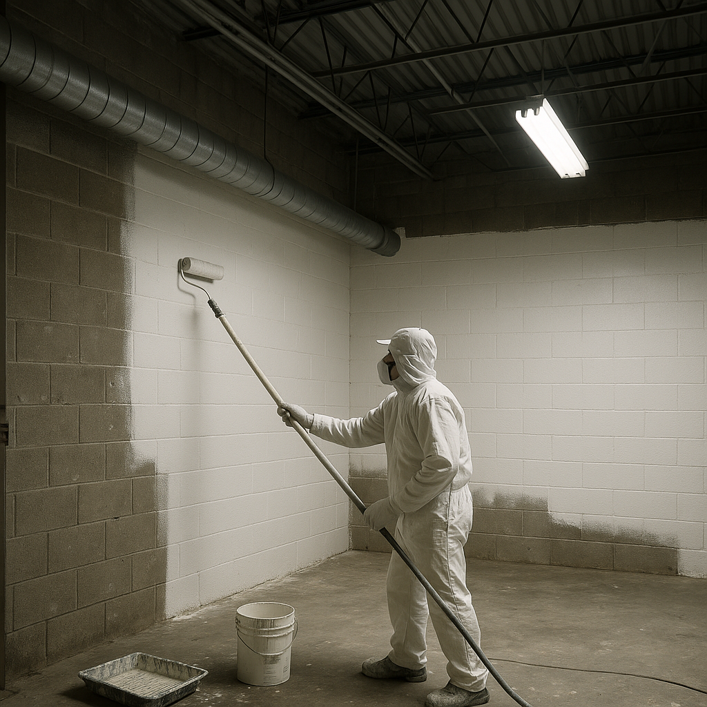 Industrial Space Being Painted