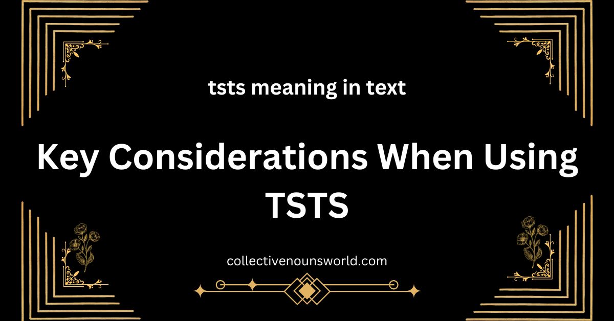 What does TSTS mean