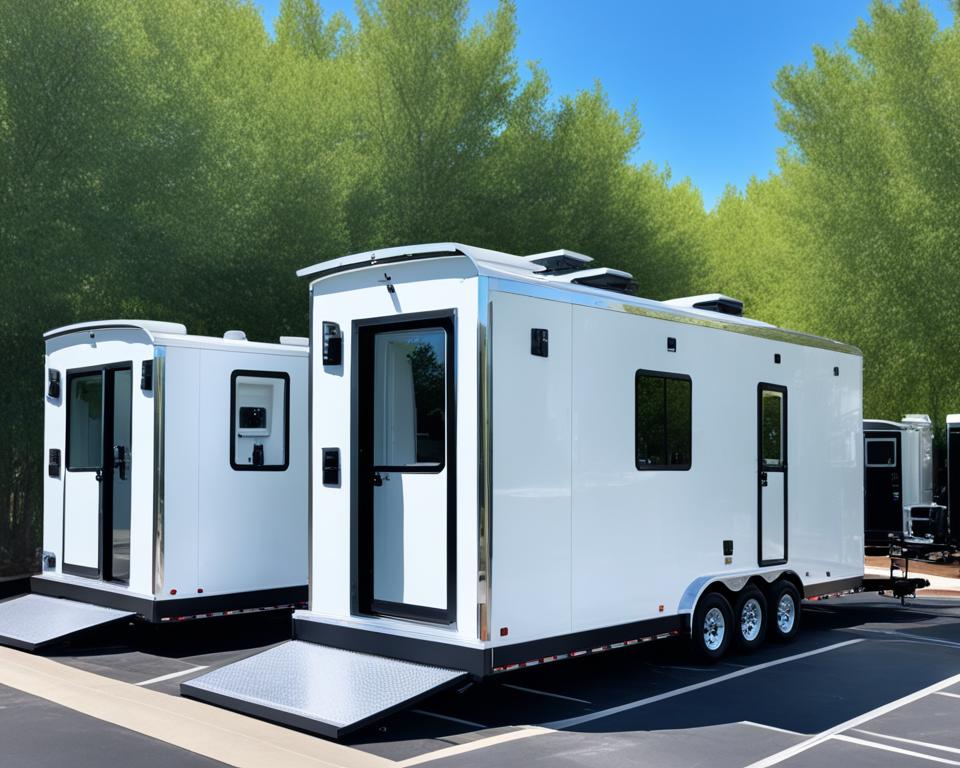 luxury restroom trailers for events
