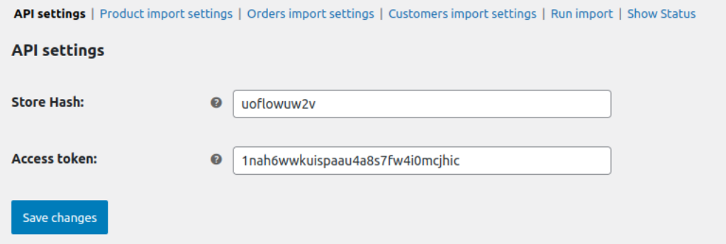 api connection