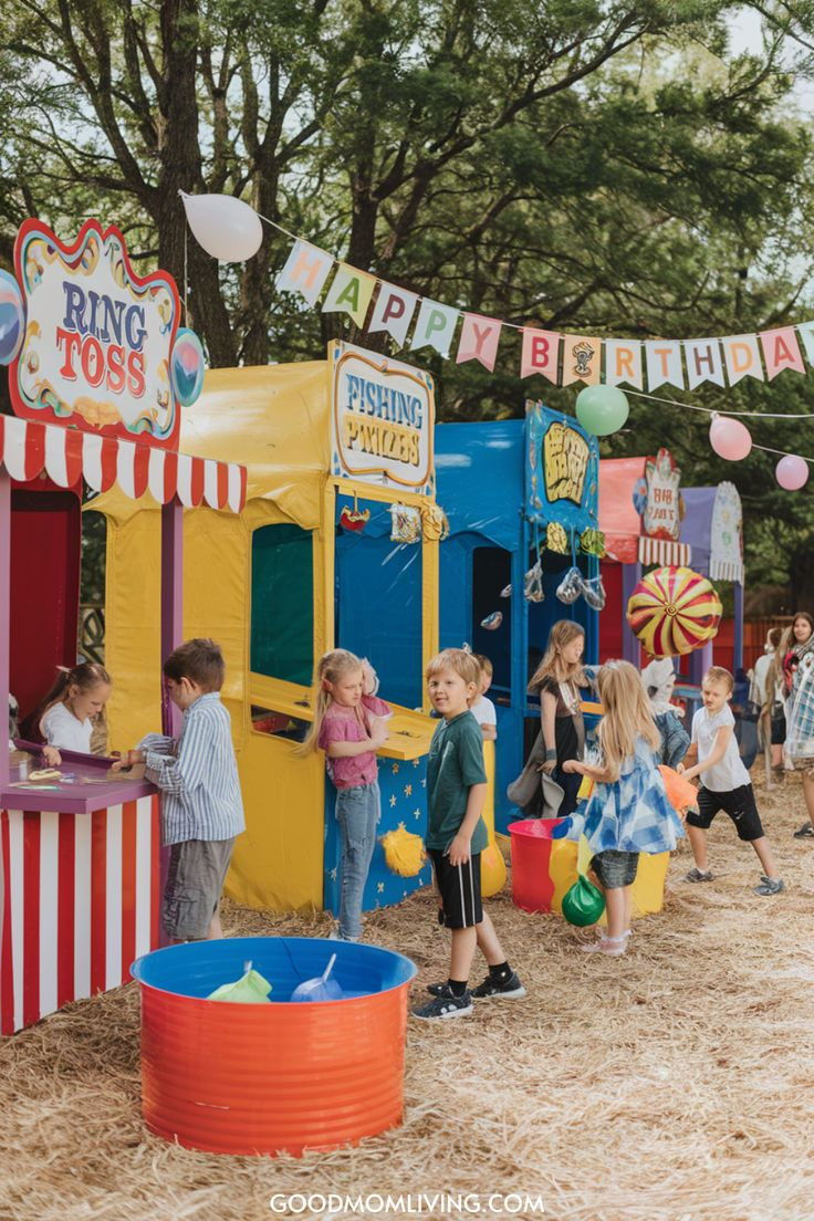 outdoor game day birthday party idea