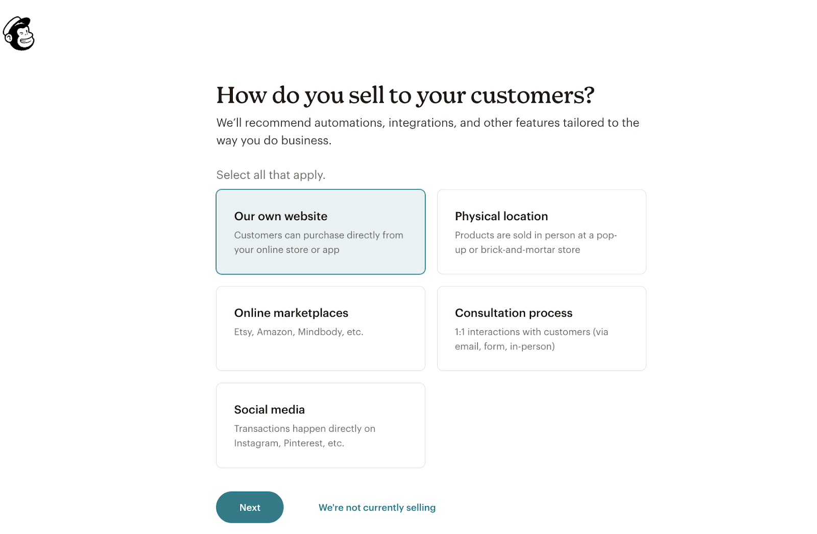 setup mailchimp account 