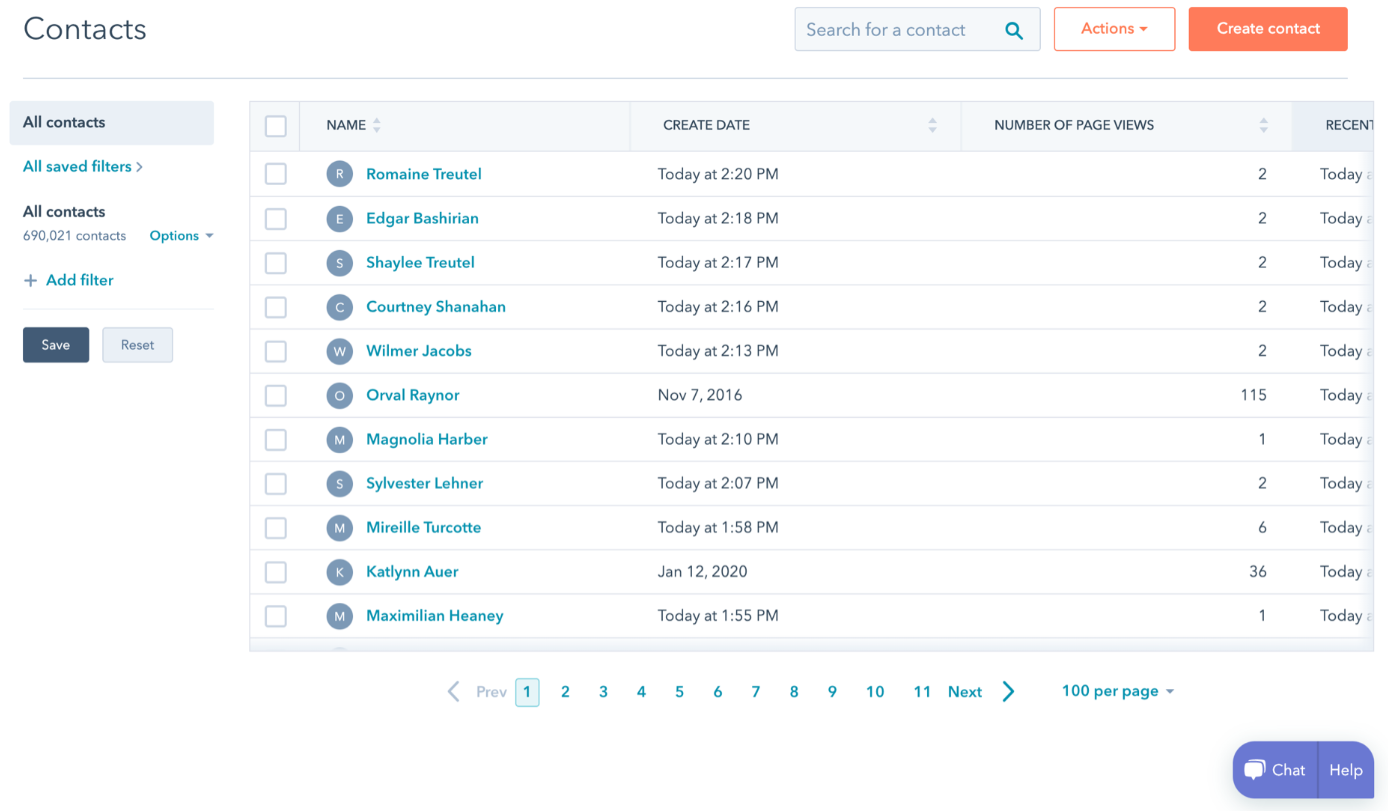 HubSpot Contacts