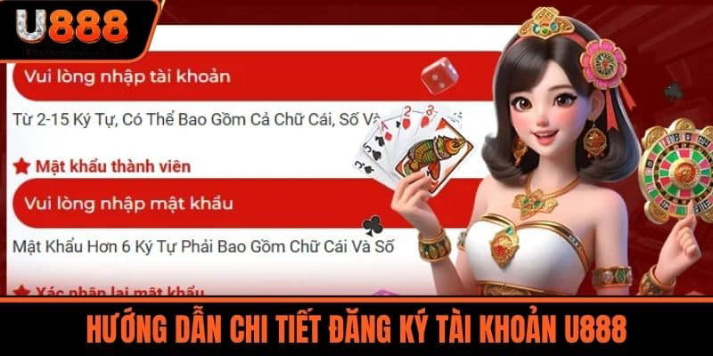 Quy trình đăng ký tại U888 theo từng bước cụ thể