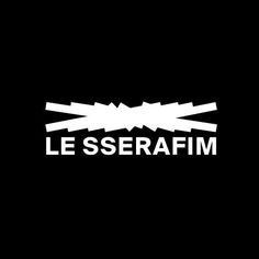 This contain the logo of LE SSERAFIM  on a black background 