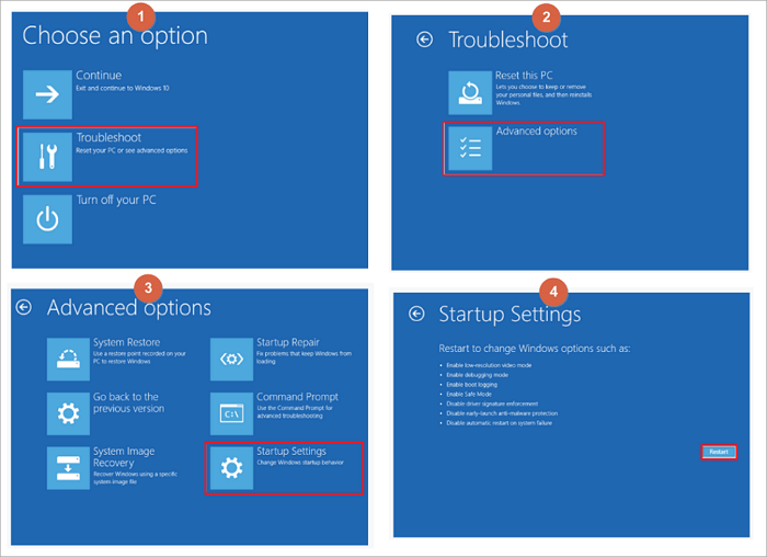 Procedure to Get Into Safe Mode