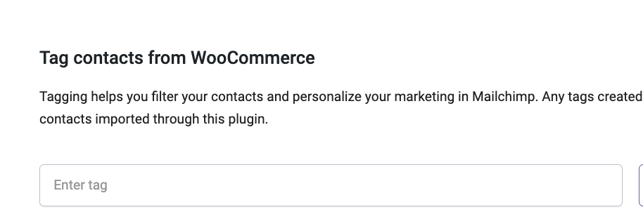 tag contacts from WooCommerce for Mailchimp