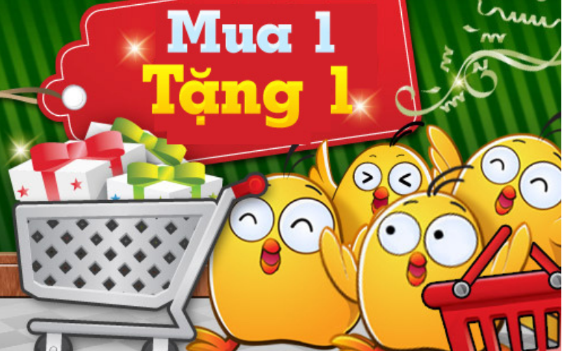 Chương trình khuyến mãi mua 1 tặng 1 tương đối phổ biến ở hầu hết các cửa hàng bán lẻ