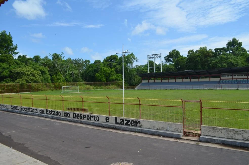 Estádio Augusto Antunes passou por revitalização no gramado  — Foto: Jonhwene Silva/ArquivoGE-AP