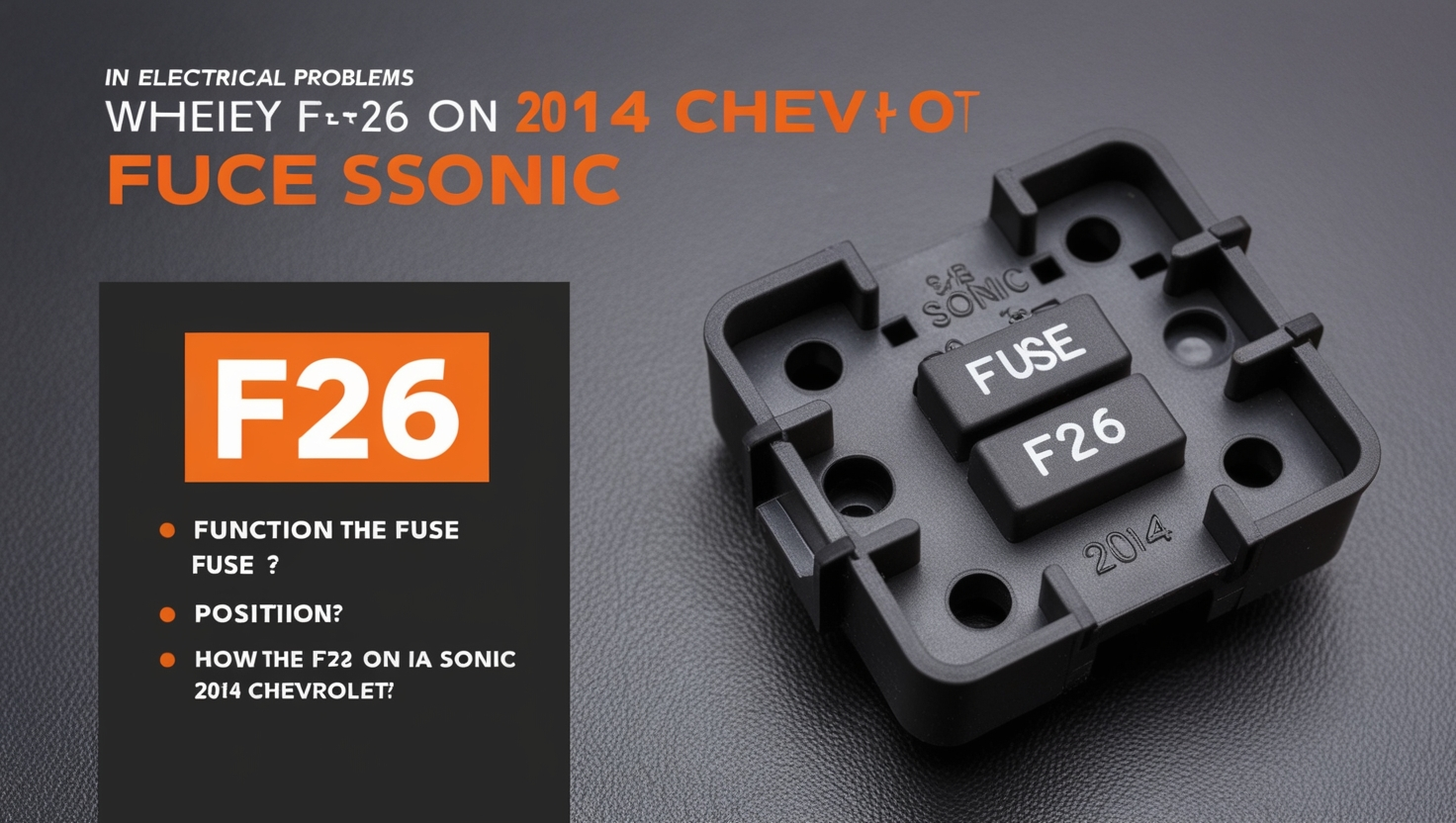 Fuse F26 on Sonic 2014 Chevy
