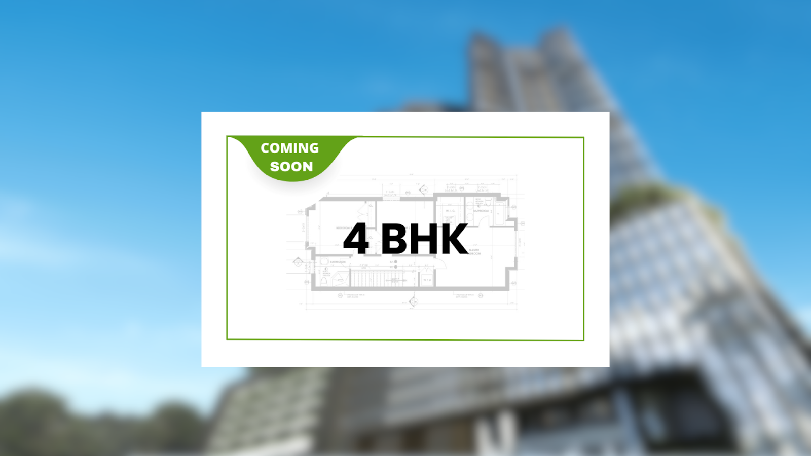 Go through the Godrej Avenue eleven floor plan and floor configuration of 4 BHK.