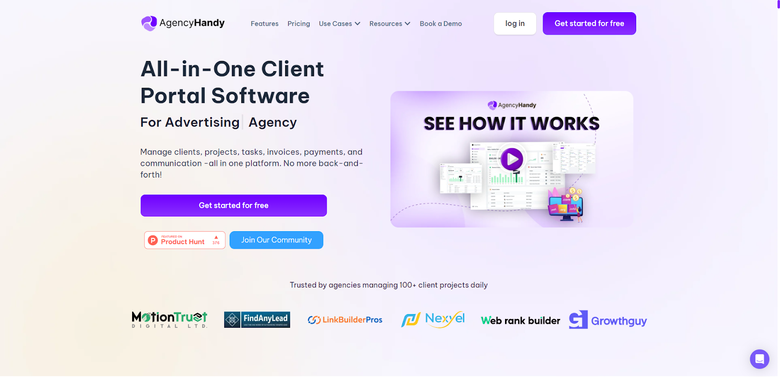 Agency Handy Home Page