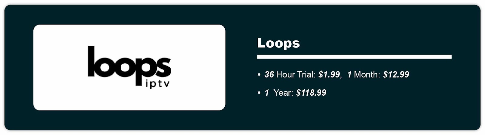 loops iptv pricing