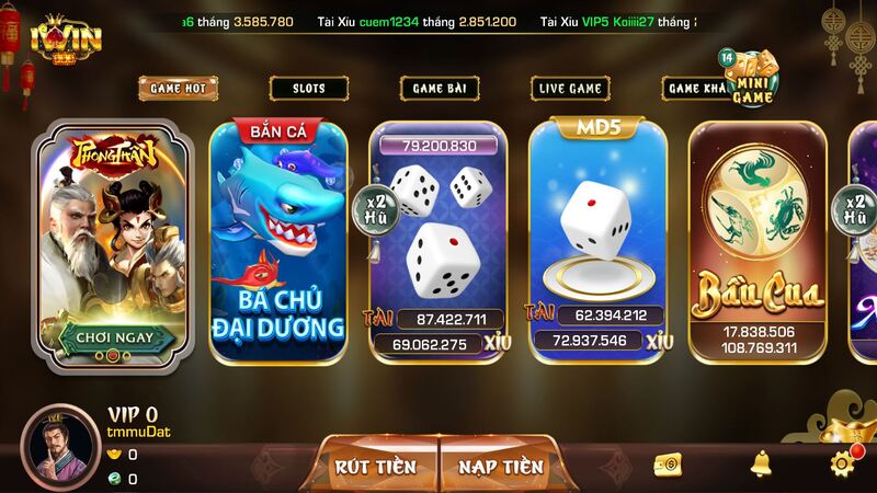 Cổng game IWIN với đa dạng game đổi thưởng