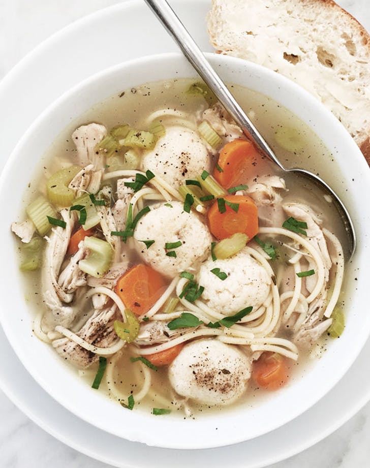 passover recipes: matzo ball soup with chicken meatballs