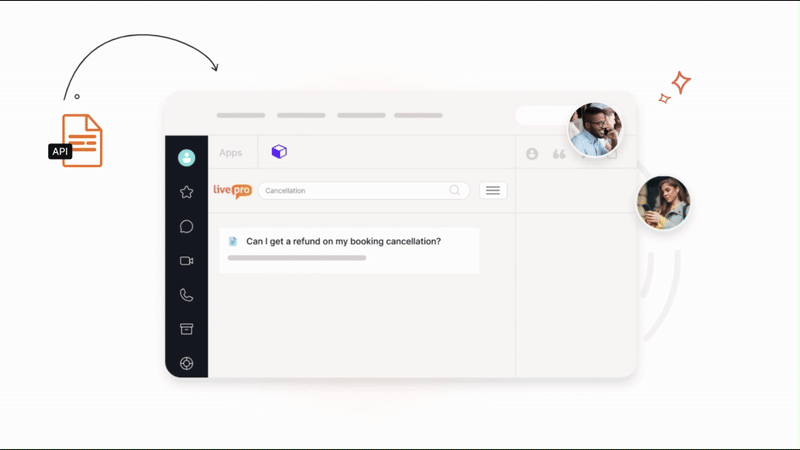 livepro Web Answers on a public-facing website
