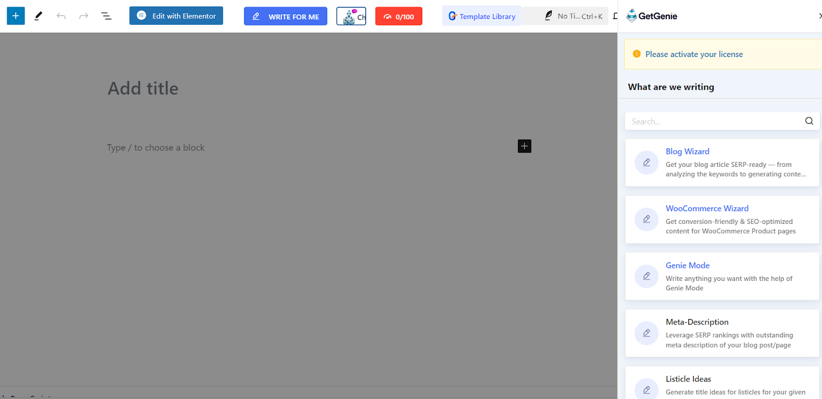 Generating Content with GetGenie