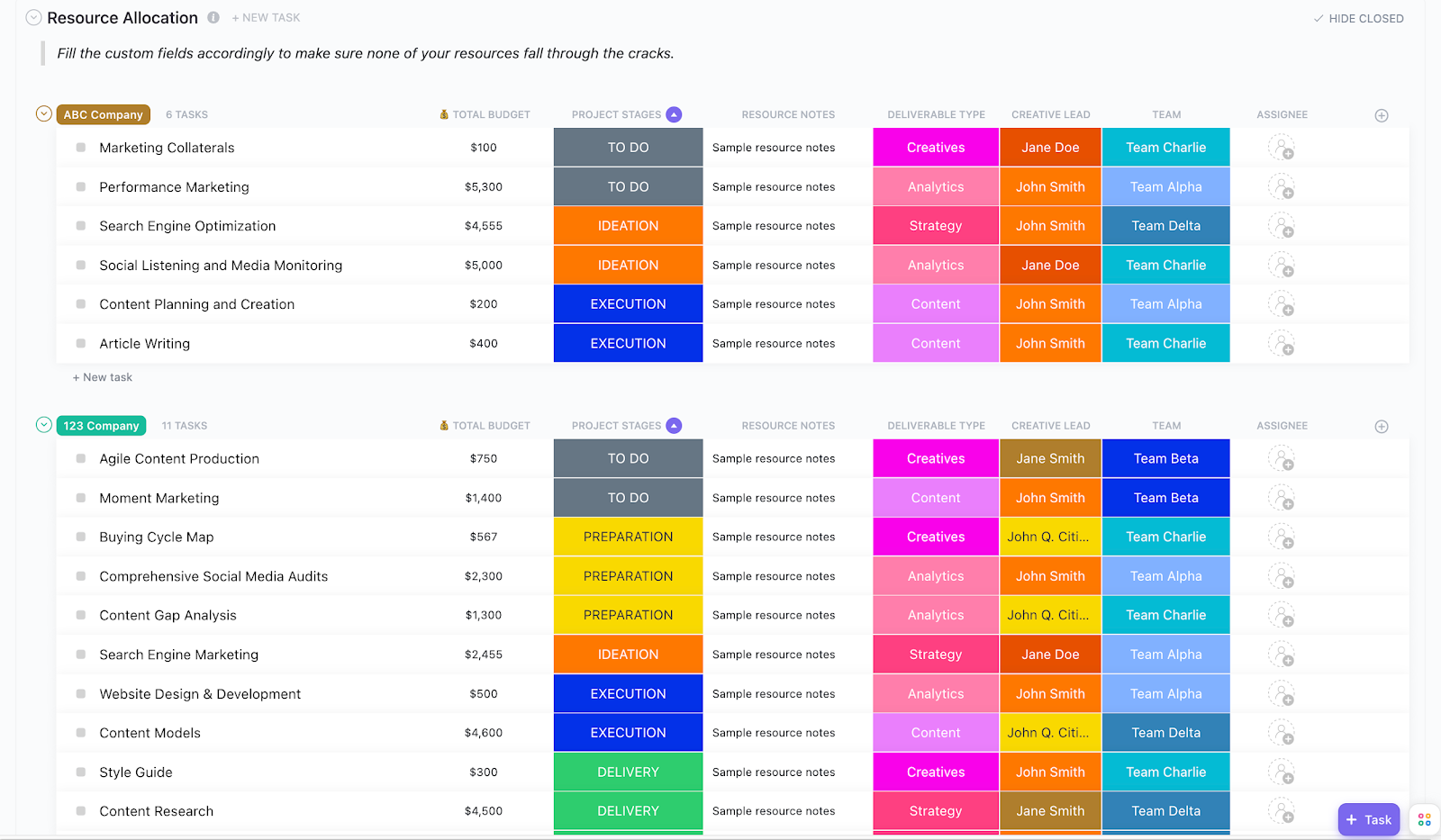 workload management tools: seamless execution with ClickUp's Resource Allocation