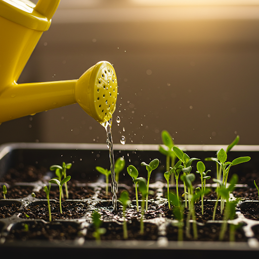 How to Properly Water Delicate Spring Seedlings with a Watering Can