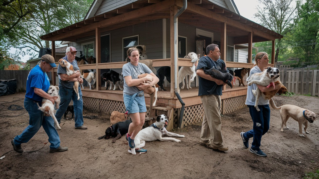 175 dogs rescue from hoarders in Mississippi 2011