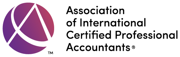 Logo of the Association of International Certified Professional Accountants (AICPA), representing global standards in the accounting profession.