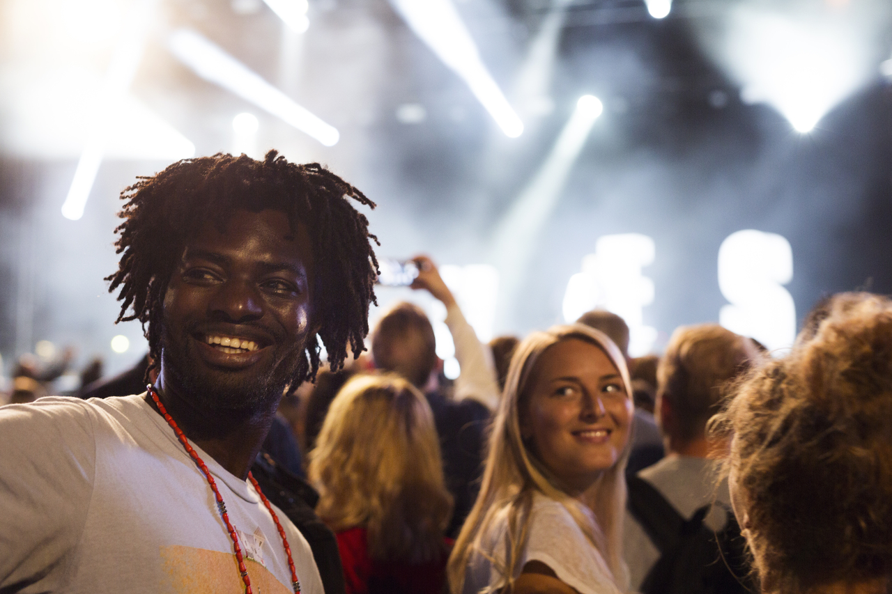 Spectators taking a selfie at a West End Live programme.