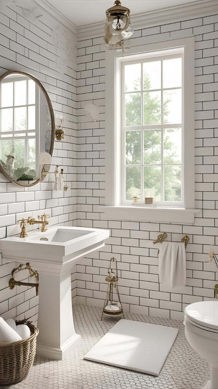Classic White Subway Tile Walls