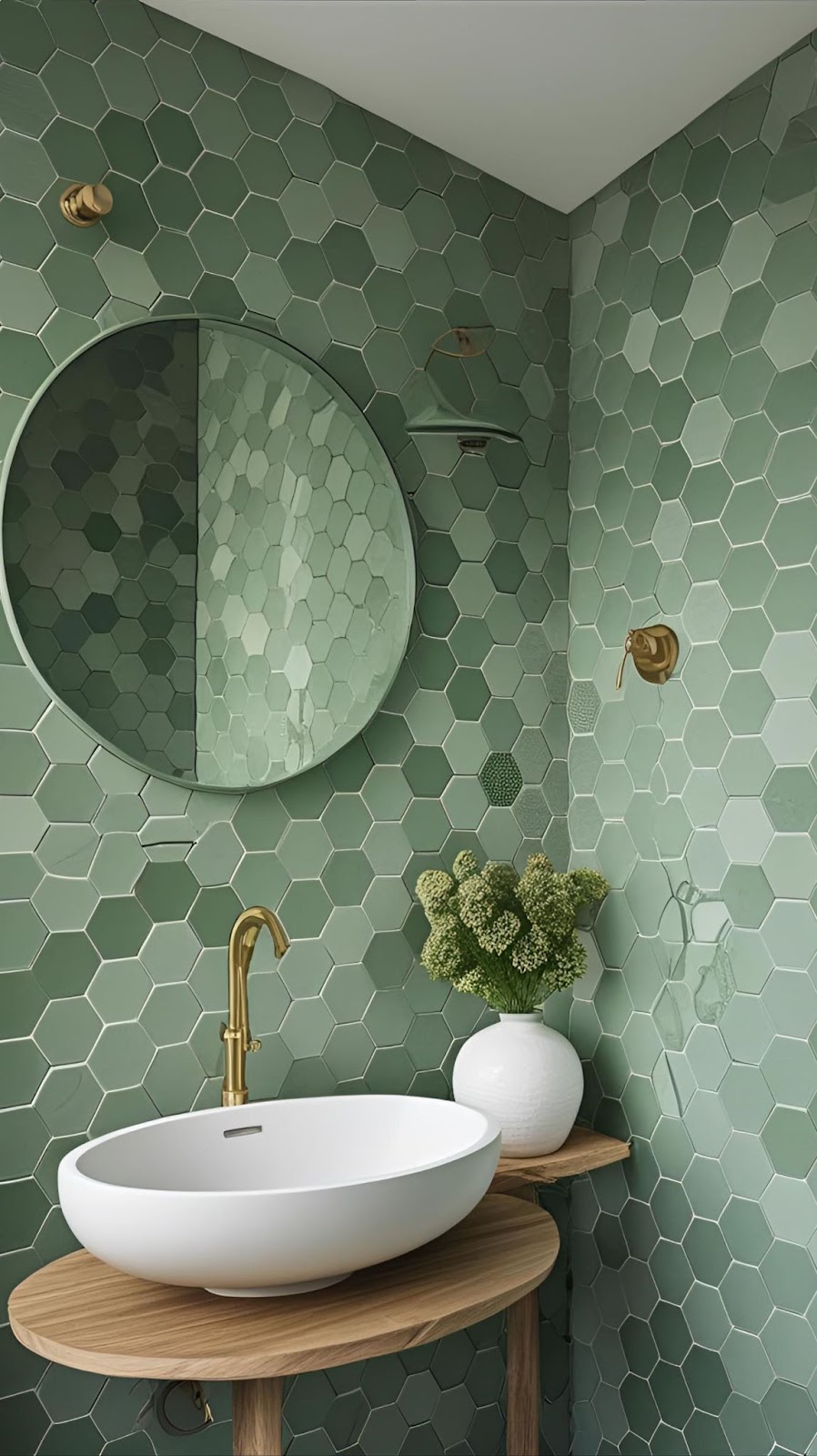 Sage Green Hexagon Tiles
