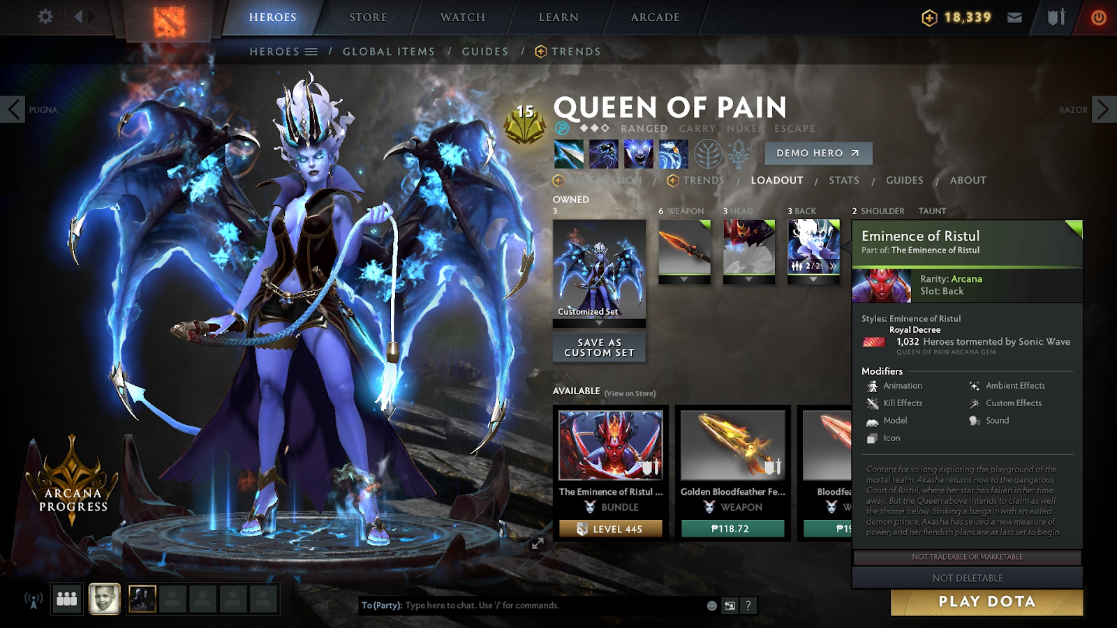 Queen of pain. Source: Dotabuff