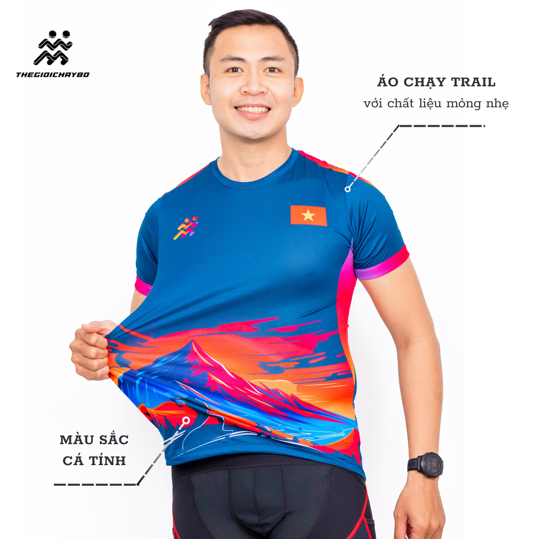 Áo thun t-shirt chạy bộ nam - Phiên bản trail TGCB