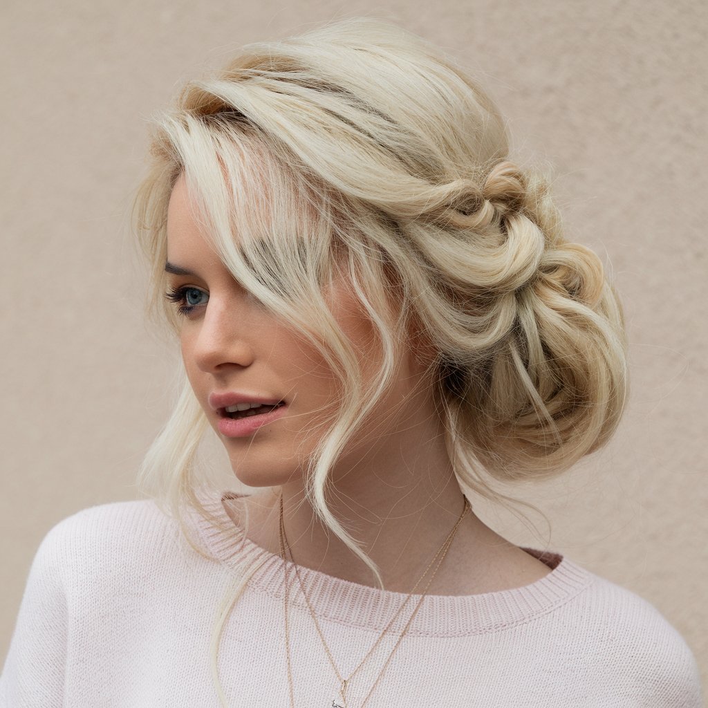 31. High Volume Blonde Updo