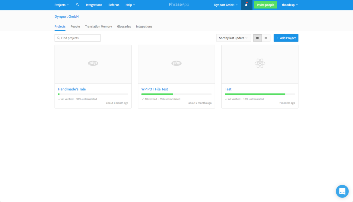 Phrase codebase integration
