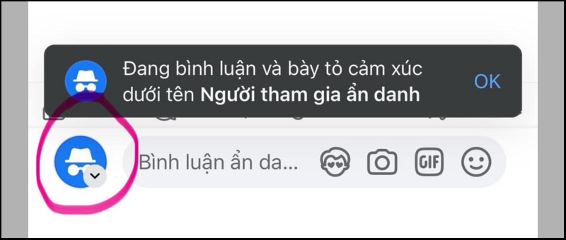 cách bình luận ẩn danh