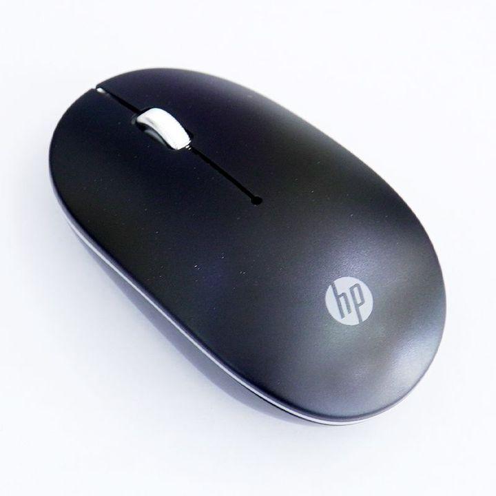 A black computer mouse with a white button

Description automatically generated