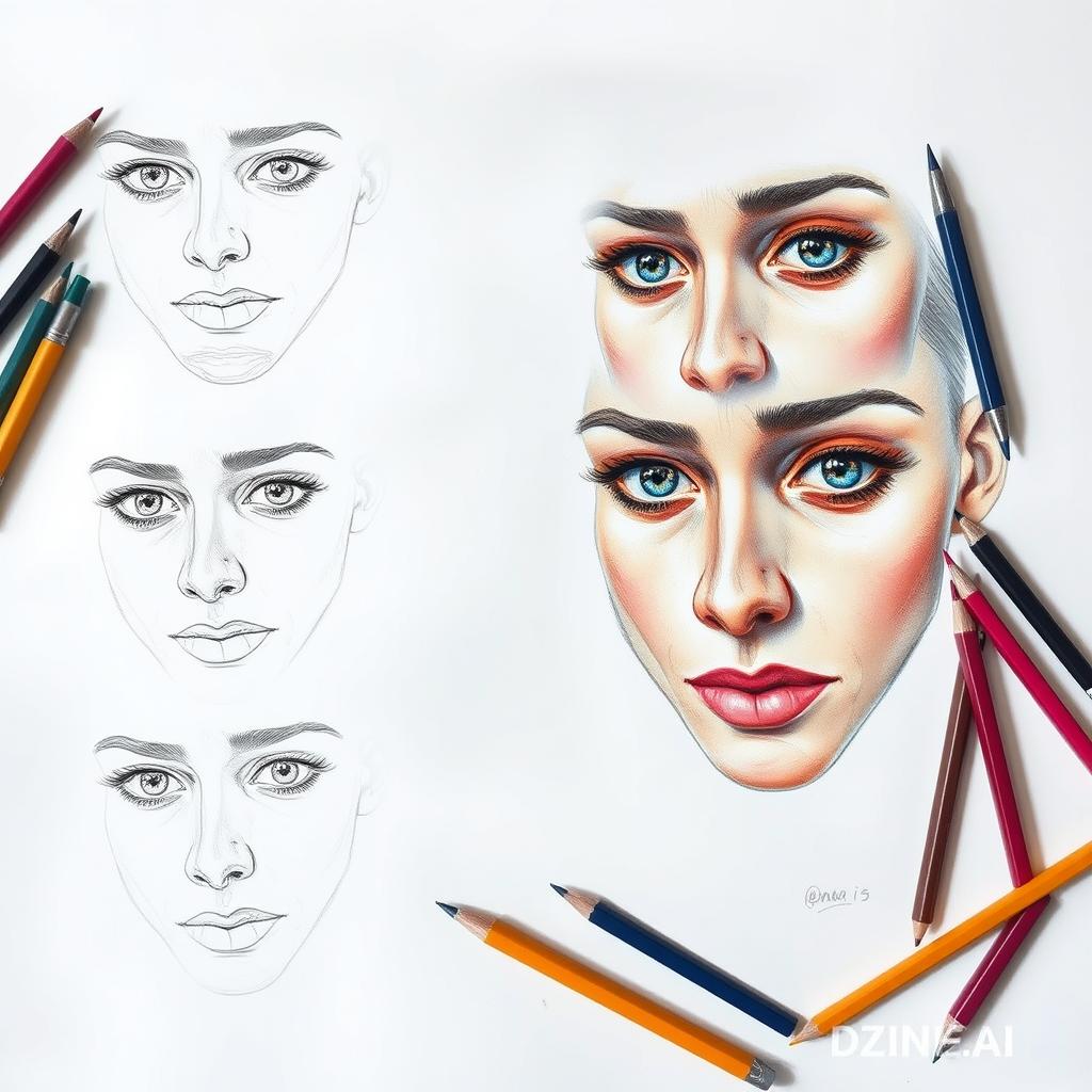 how to draw a face with a photo