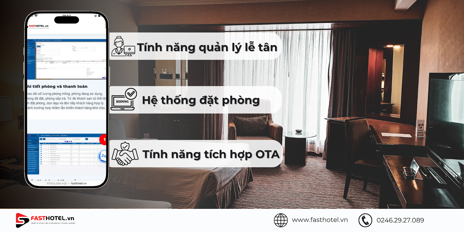 Các tính năng nổi bật trong phần mềm quản lý chuỗi khách sạn