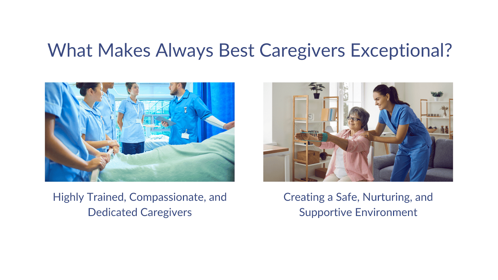 This infographic explains what makes Always Best Care Caregivers exceptional