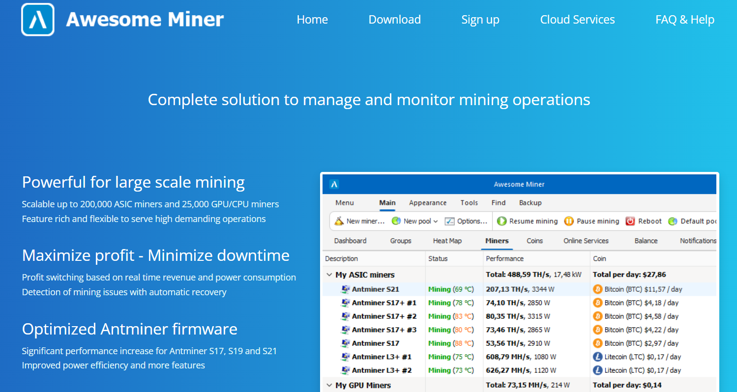 Awesome miner