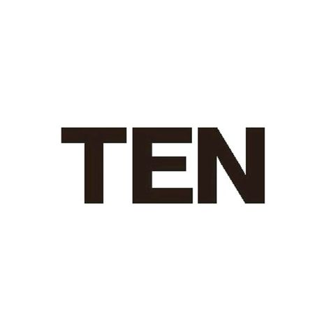 This contain the word ten is written in black on a white background