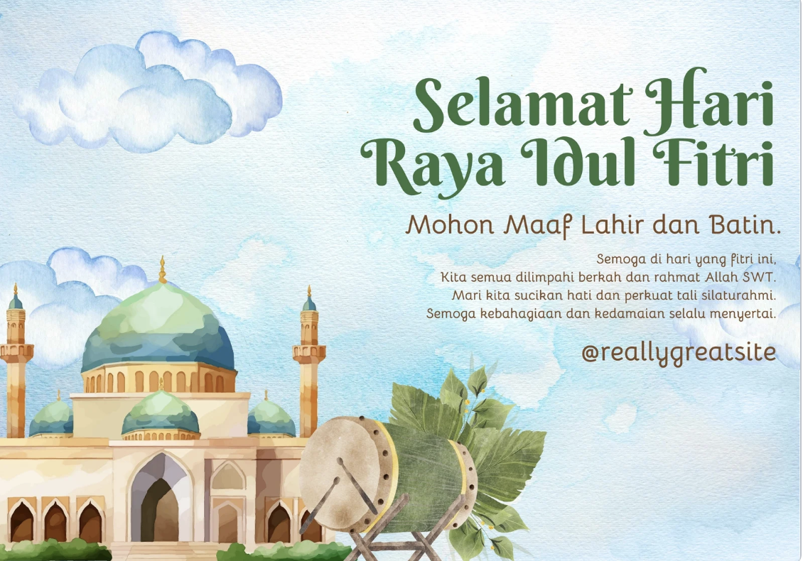 4. Idul Fitri Greeting Card Design Example 4