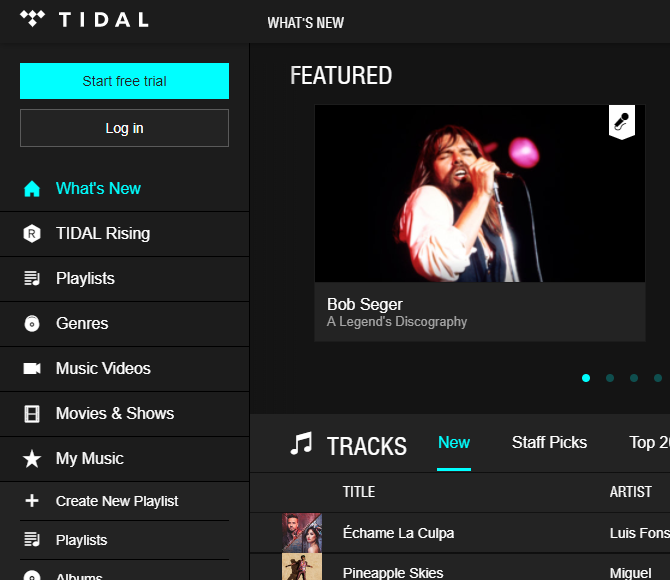 Le guide de musique Internet pour l'Audiophile 02 Tidal Music