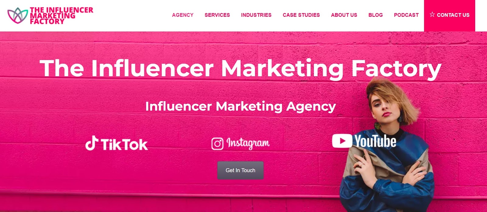 Influencer Marekting Factory homepage