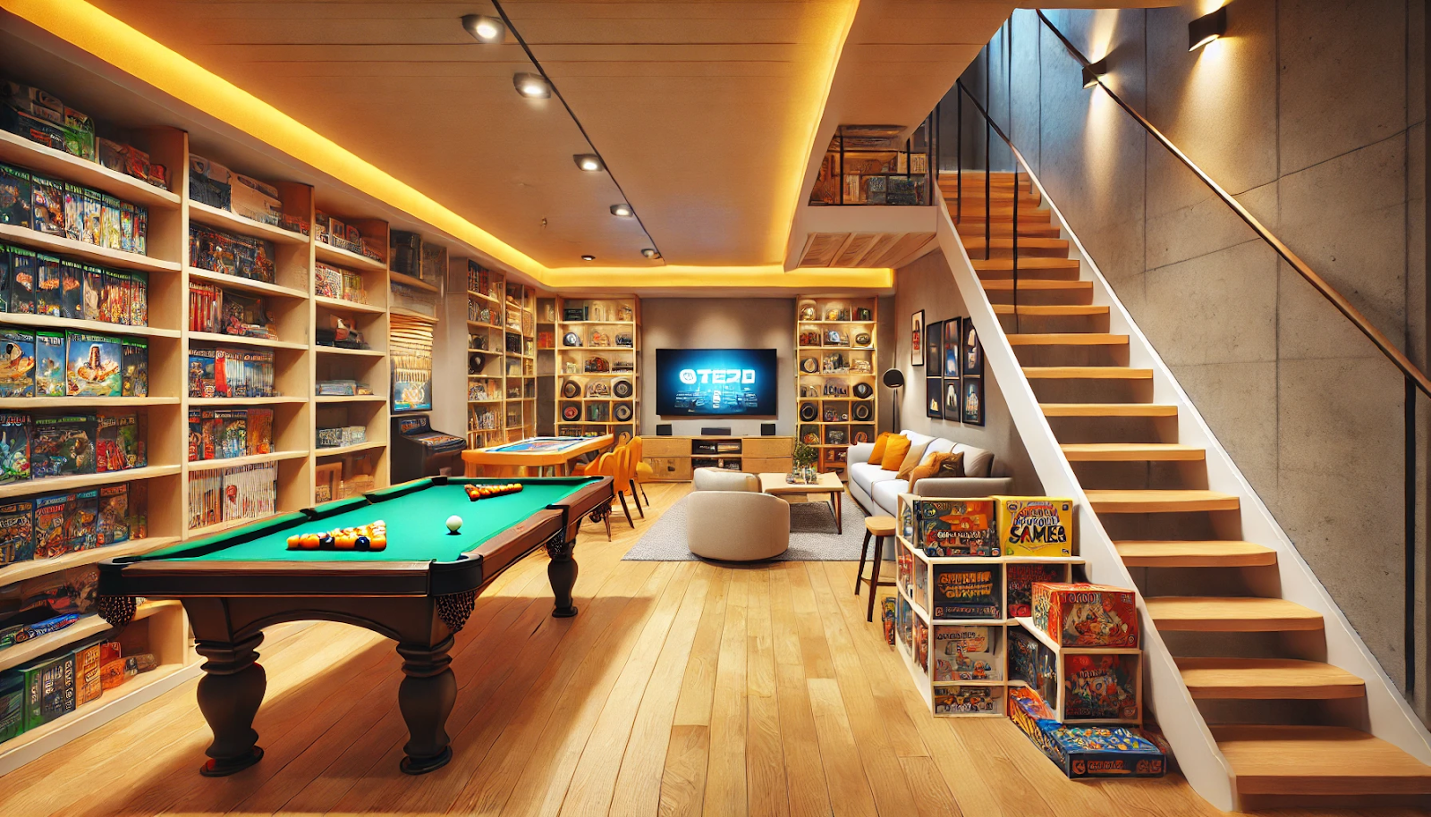 Basement Remodel Ideas game room