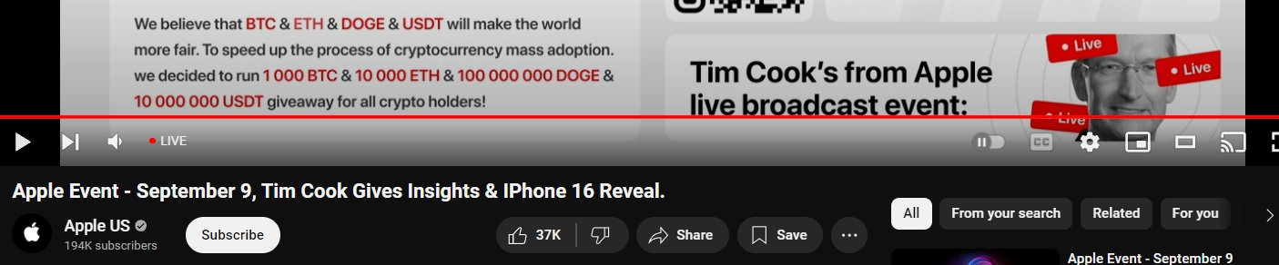 Deepfake Tim Cook promotes crypto scam during Apple event - 1