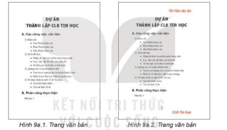 BÀI 9A. TẠO ĐẦU TRANG, CHÂN TRANG CHO VĂN BẢN