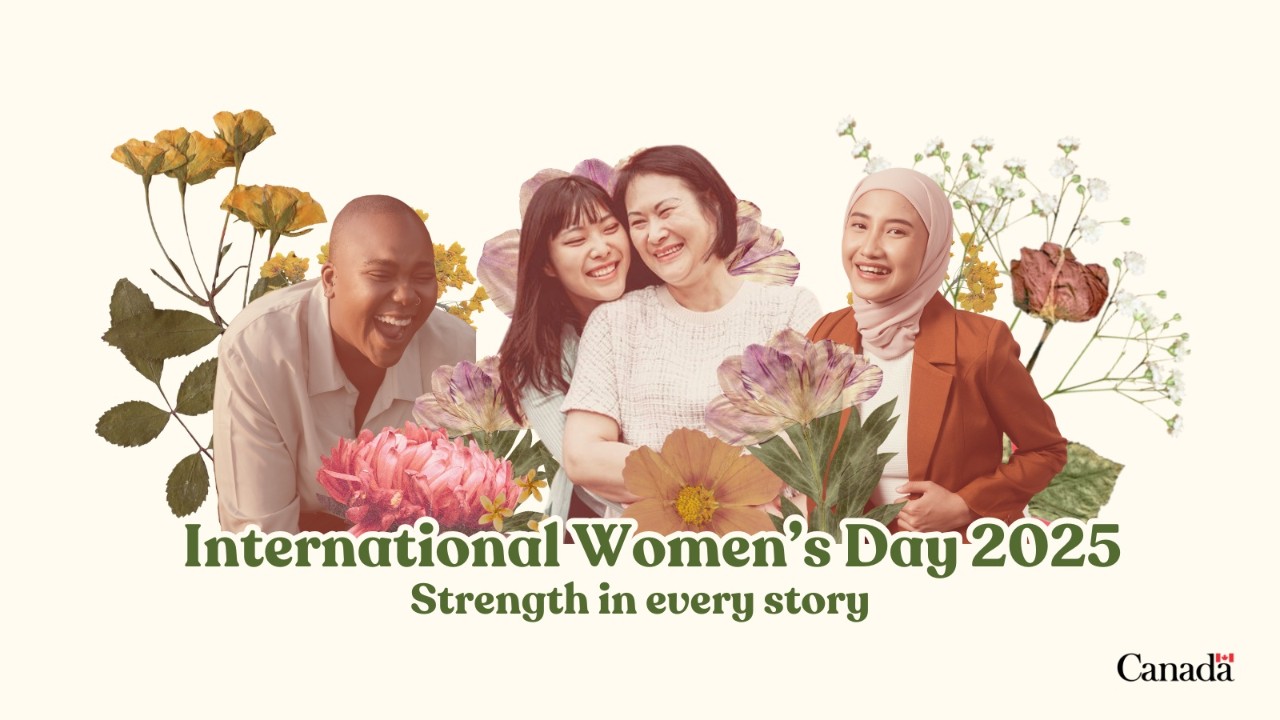 Modern International Women's Day caregivers supporting elderly patients in various settings Canada