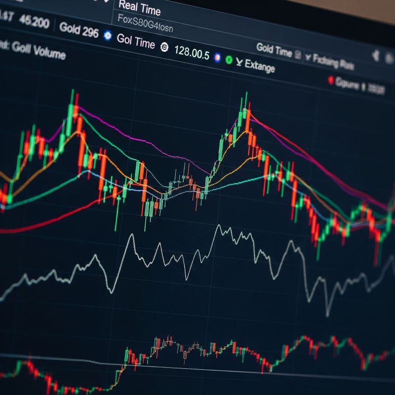 Màn hình máy tính hiển thị biểu đồ tỷ giá Forex biến động