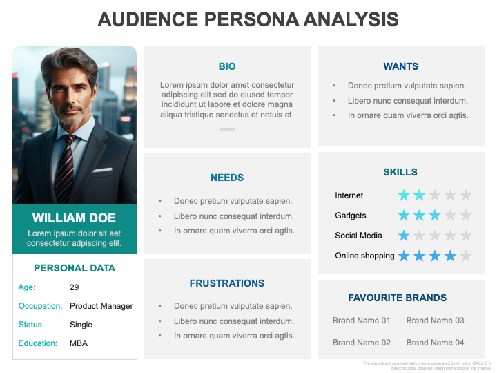 Audience persona analysis slide