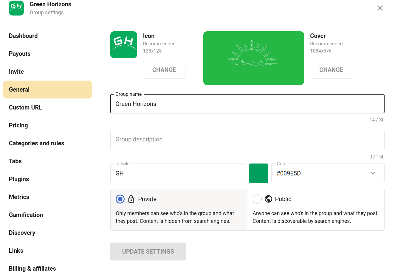 Skool logo and icon customization